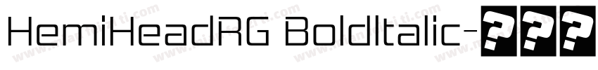 HemiHeadRG Boldltalic字体转换